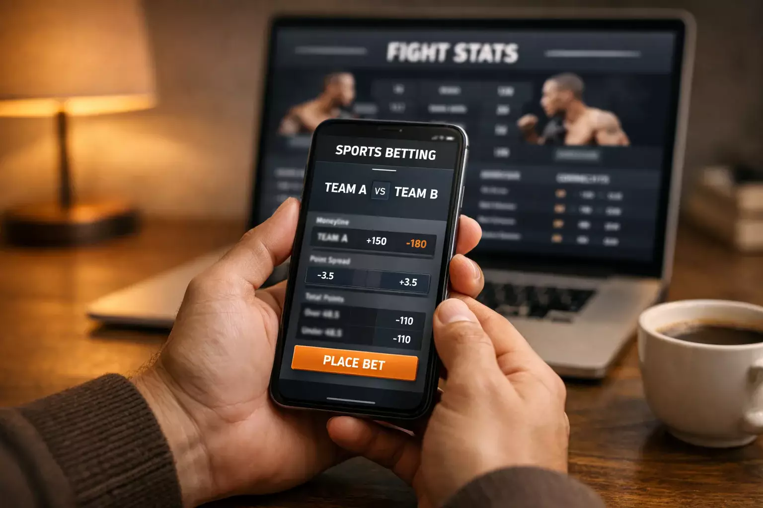 Tabla de mercados de apuestas UFC mostrando moneyline, over/under y método de victoria